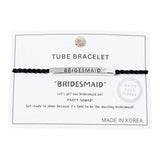 Gold Dipped Bridesmaid Bar Pointed Rope Pull Tie Bracelet - Madeline Love - Flyclothing LLC