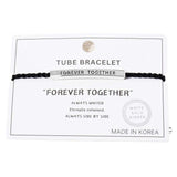 Gold Dipped FOREVER TOGETHER Pointed Rope Pull Tie Bracelet - Madeline Love - Flyclothing LLC