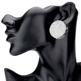Greek Pattern Detailed Rhinestone Embellished Round Earrings - Madeline Love - Flyclothing LLC