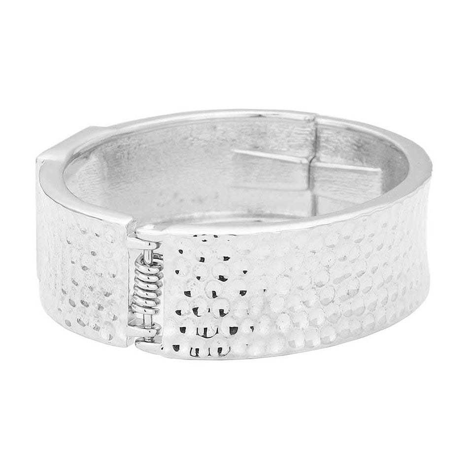 Hammered Metal Bangle Bracelet - Madeline Love - Flyclothing LLC