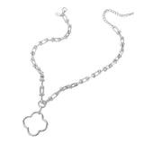 Open Quatrefoil Pendant Hardware Chain Necklace - Madeline Love - Flyclothing LLC