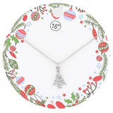 Rhinestone Embellished Christmas Tree Pendant Necklace - Madeline Love - Flyclothing LLC