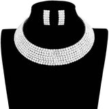 Rhinestone Pave Evening Choker - Madeline Love - Flyclothing LLC