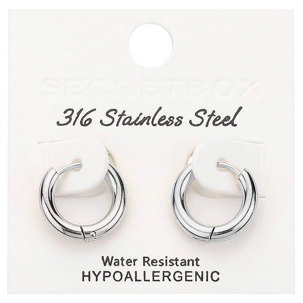 SECRET BOXS stainless Steel Huggie Hoop Earrings - Madeline Love - Flyclothing LLC