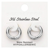 SECRET BOX Stainless Steel Huggie Hoop Earrings - Madeline Love - Flyclothing LLC