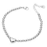 SECRET BOX_Stainless Steel Heart Pointed Ball Beaded Bracelet - Madeline Love - Flyclothing LLC