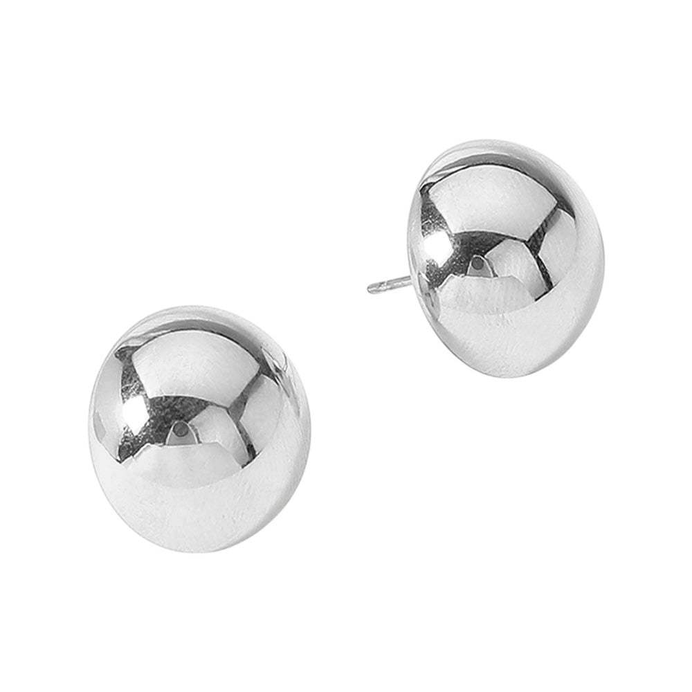 Stainless Steel Dome Stud Earrings - Madeline Love - Flyclothing LLC