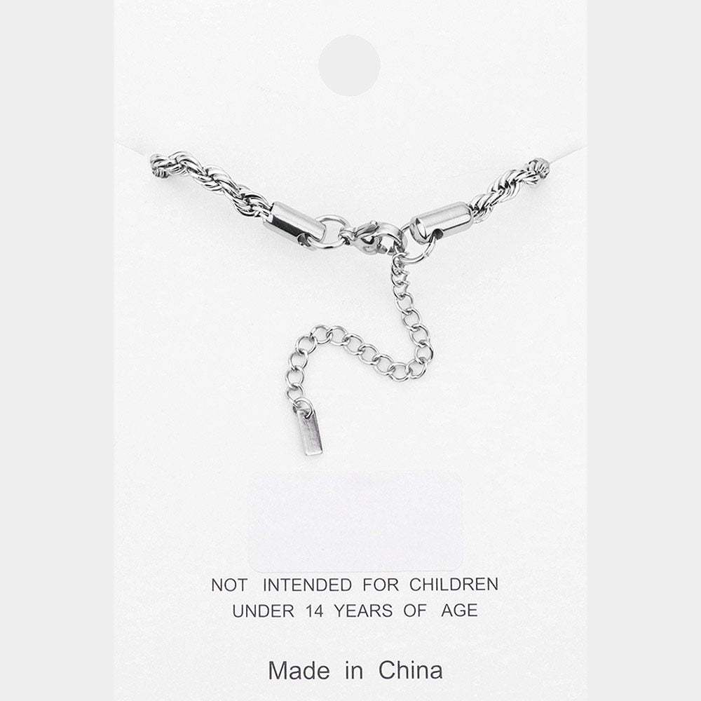 Stainless Steel Rope Chain Anklet - Madeline Love - Flyclothing LLC