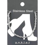 Stainless Steel Rope Chain Anklet - Madeline Love - Flyclothing LLC