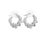 Stainless Steel Spiral Hoop Pin Catch Earrings - Madeline Love - Flyclothing LLC