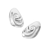 Stainless Steel Swirl Plate Earrings - Madeline Love - Flyclothing LLC