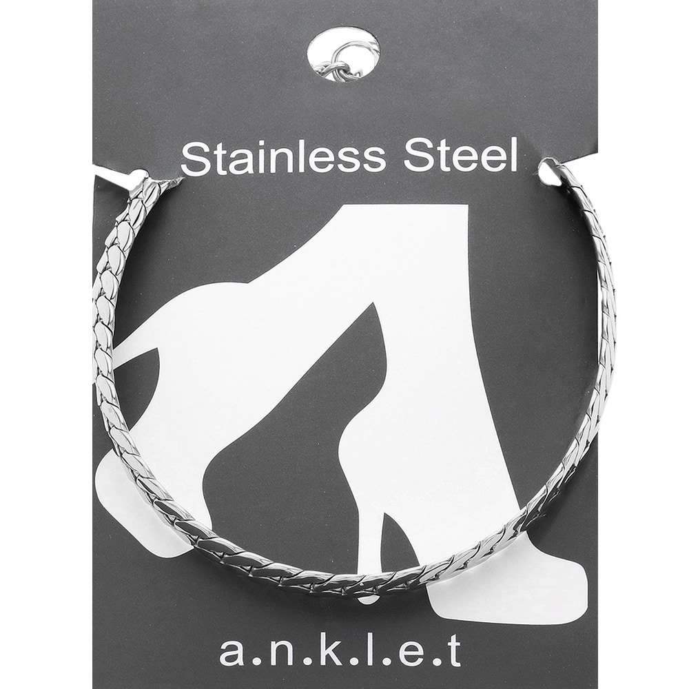 Stainless Steel Wheat Chain Anklet - Madeline Love - Flyclothing LLC