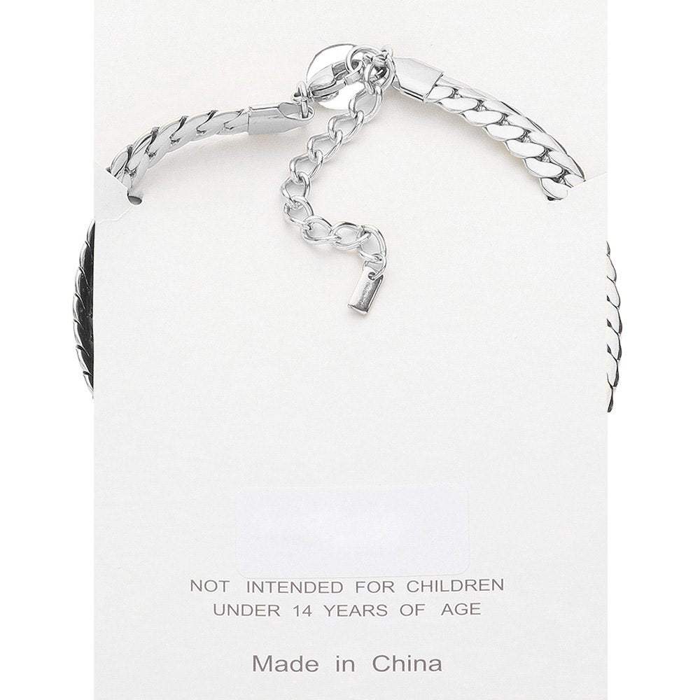 Stainless Steel Wheat Link Chain Anklet - Madeline Love - Flyclothing LLC