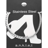 Stainless Steel Wheat Link Chain Anklet - Madeline Love - Flyclothing LLC