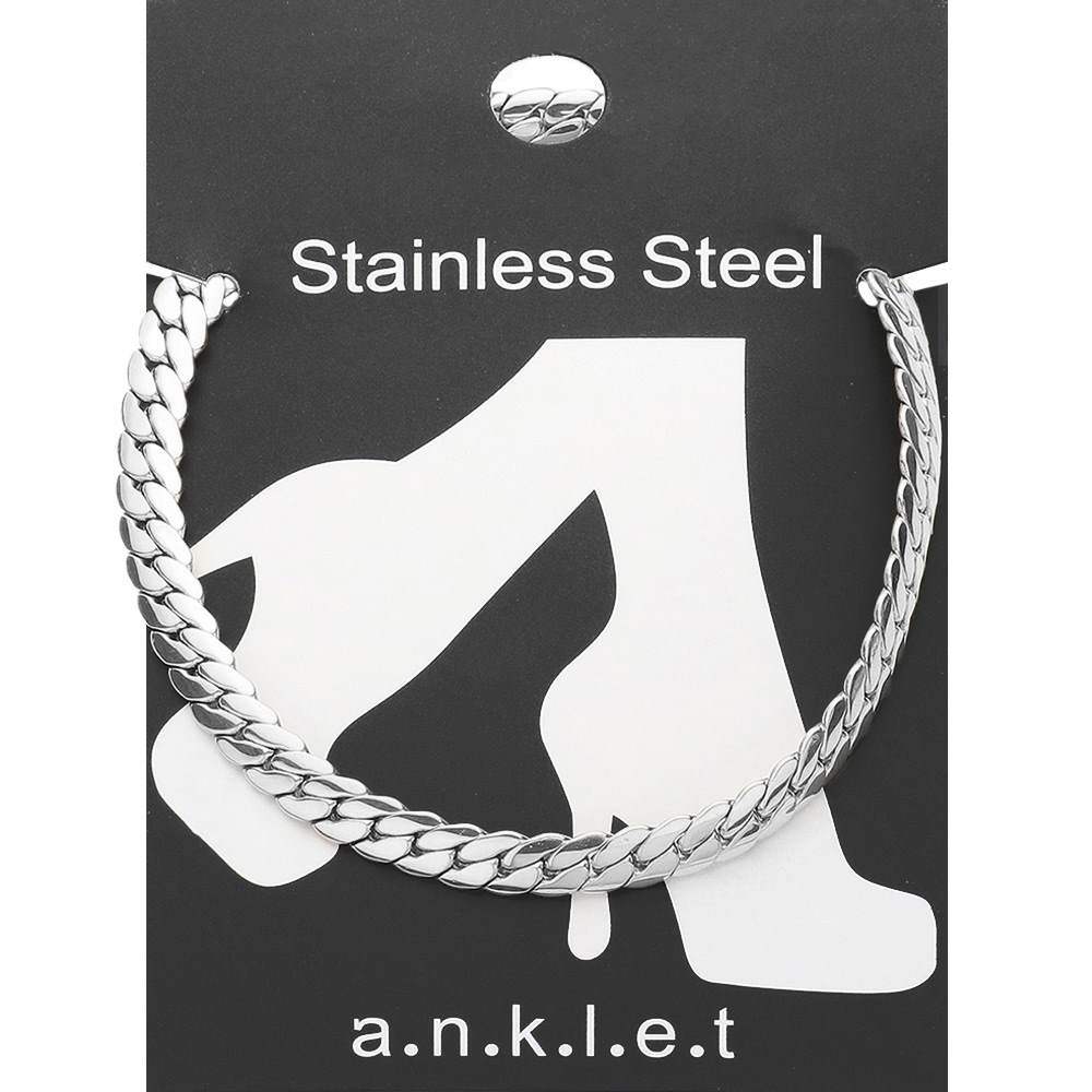 Stainless Steel Wheat Link Chain Anklet - Madeline Love - Flyclothing LLC
