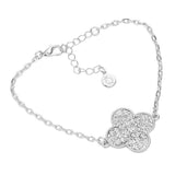 Stone Paved Quatrefoil Pointed Bracelet - Madeline Love - Flyclothing LLC