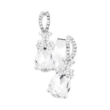 Teardrop Crystal Rhinestone Evening Earrings - Madeline Love - Flyclothing LLC