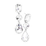 Triple Crystal Rhinestone Evening Earrings - Madeline Love - Flyclothing LLC