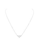 White Gold Dipped Cubic Zirconia Wings Pendant Necklace - Madeline Love - Flyclothing LLC
