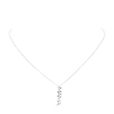 White Gold Dipped Mama Metal Message Pendant Necklace - Madeline Love - Flyclothing LLC