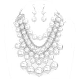 Pearl Cluster Statement Necklace - Madeline Love - Flyclothing LLC