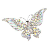 Glass Crystal Butterfly Pin Brooch - Madeline Love - Flyclothing LLC