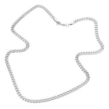 6 Diamond Cut Stainless Steel 18 Inch 4mm Cuban Chain Necklace - Madeline Love - Flyclothing LLC