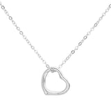 Metal Open Heart Pendant Necklace - Madeline Love - Flyclothing LLC
