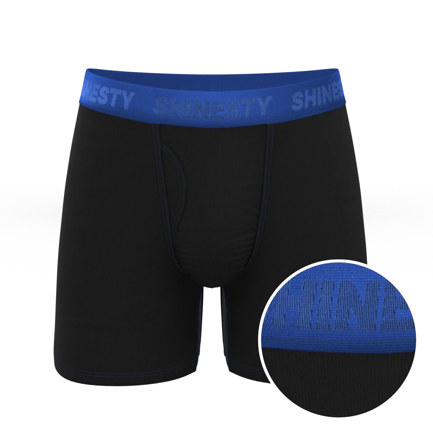 The Rhythm & Blues | Black and Blue Ball Hammock® Pouch Underwear With Fly - Shinesty - Flyclothing LLC