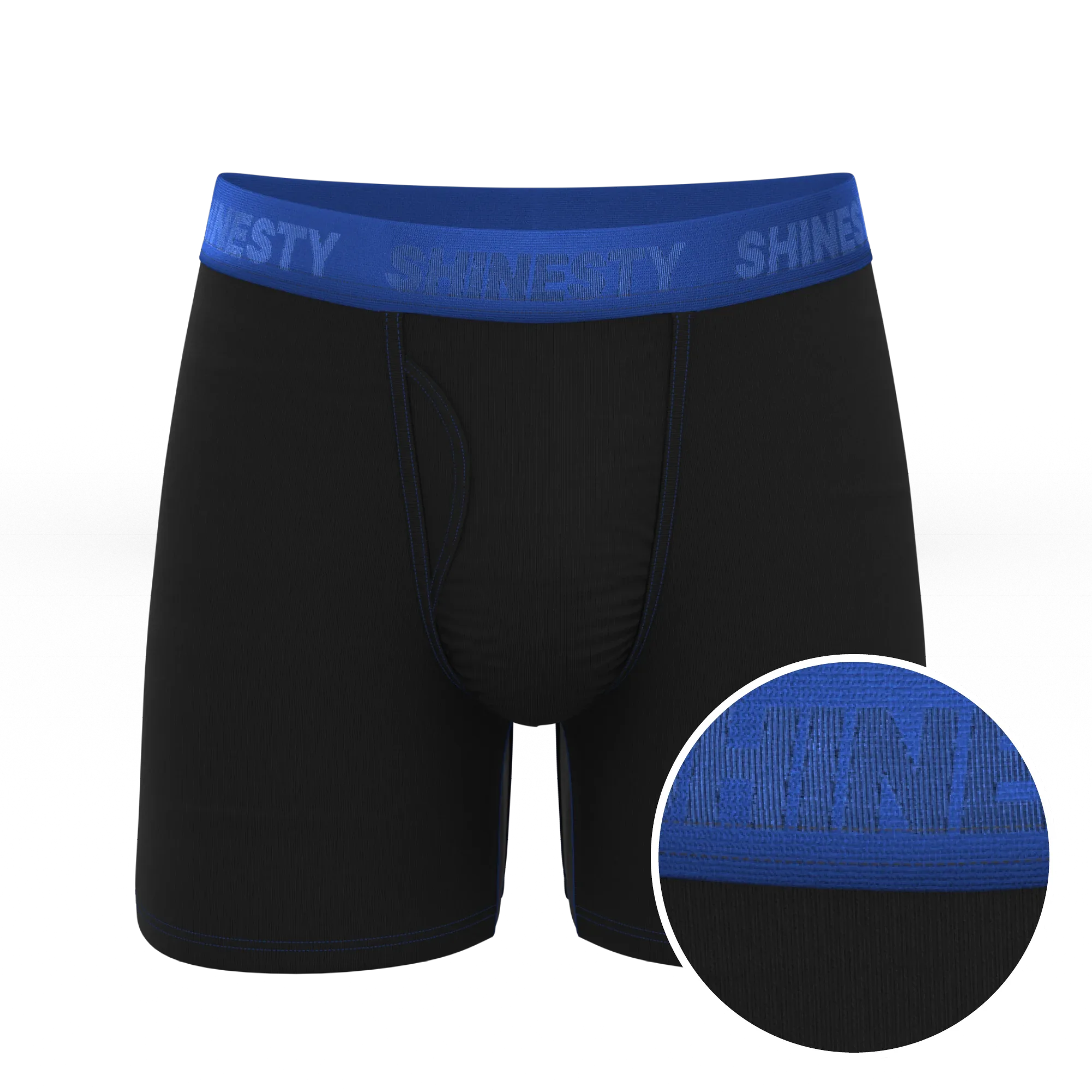 The Rhythm & Blues | Black and Blue Ball Hammock® Pouch Underwear With Fly - Shinesty - Flyclothing LLC