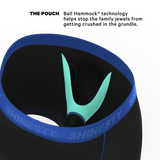 The Rhythm & Blues | Black and Blue Ball Hammock® Pouch Underwear With Fly - Shinesty - Flyclothing LLC