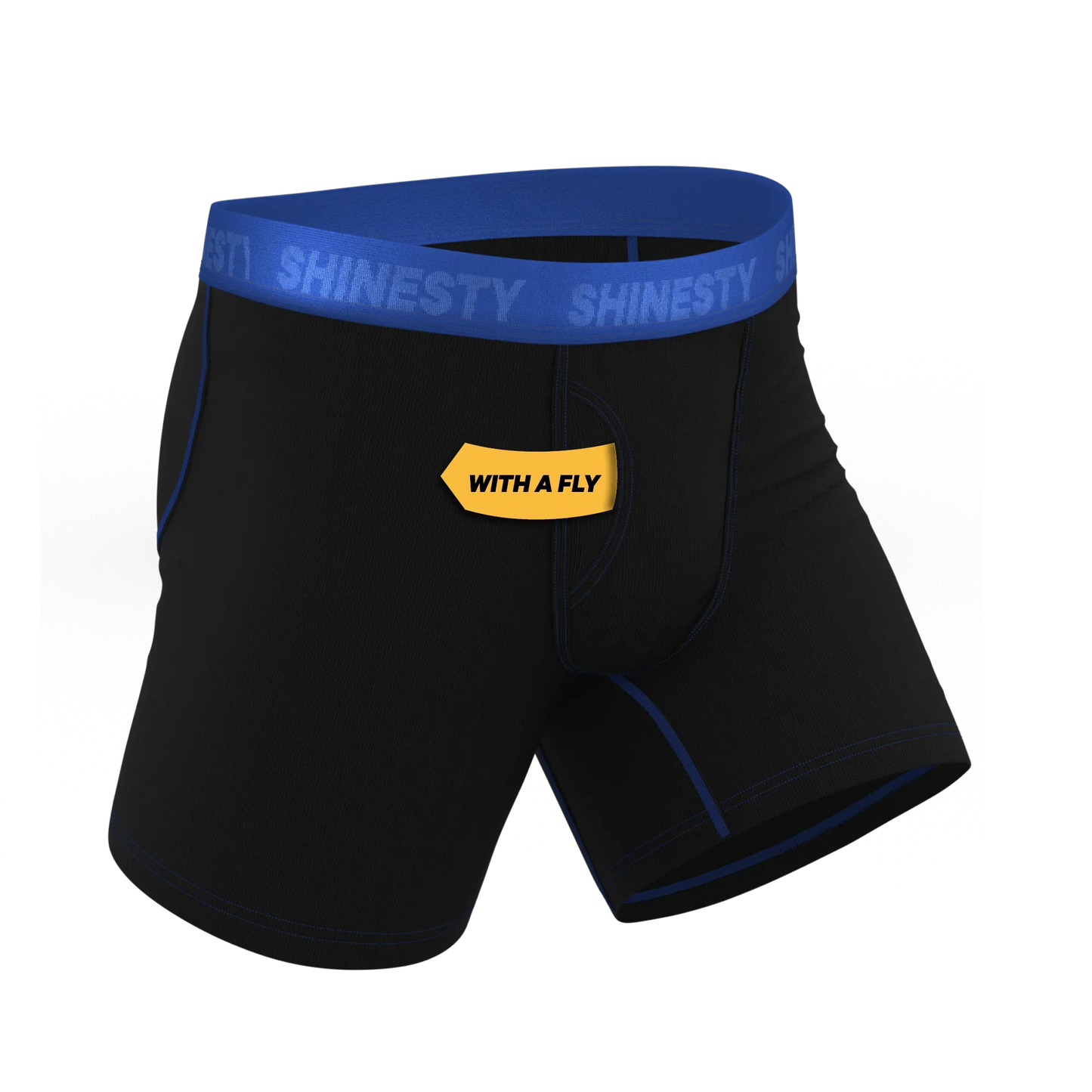 The Rhythm & Blues | Black and Blue Ball Hammock® Pouch Underwear With Fly - Shinesty - Flyclothing LLC