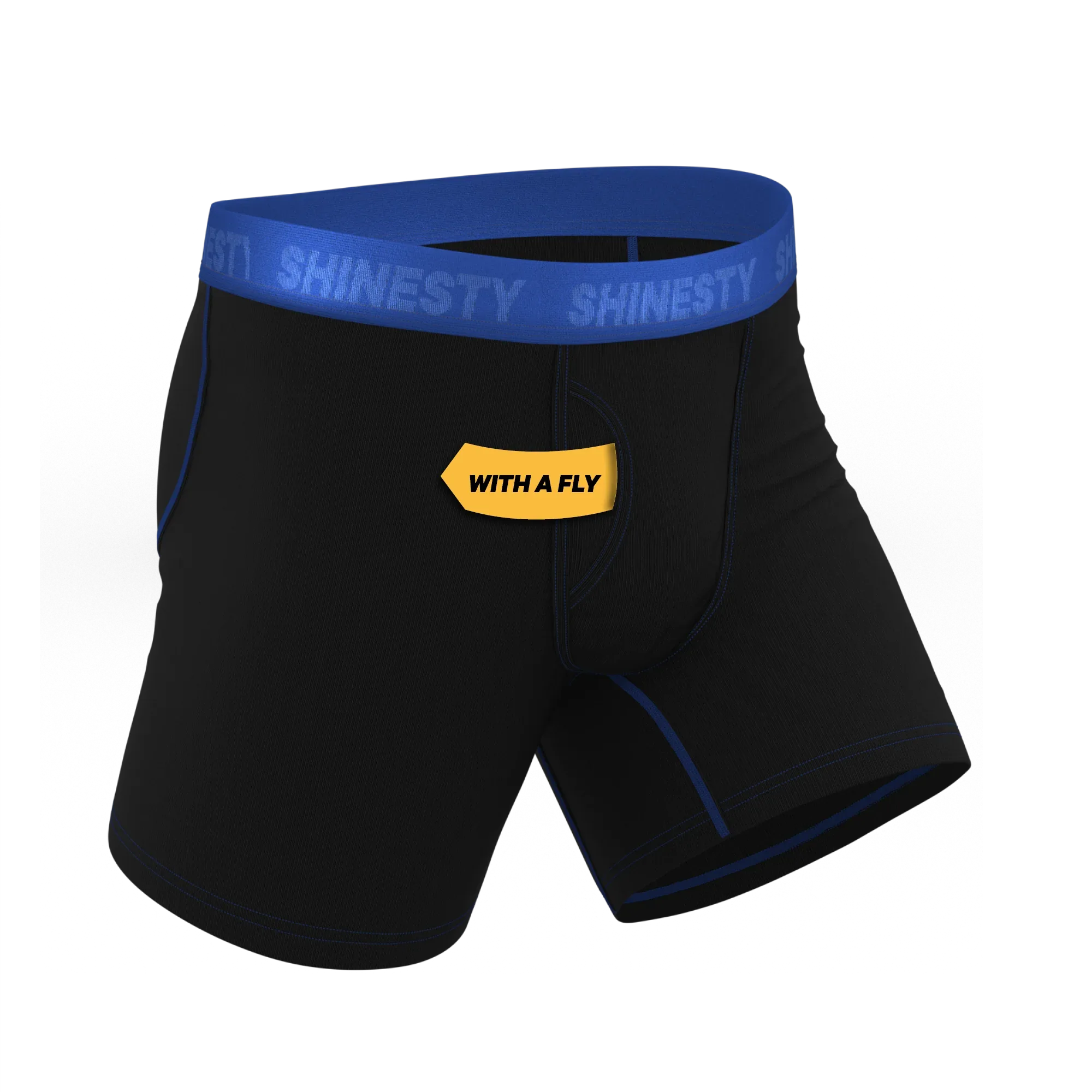 The Rhythm & Blues | Black and Blue Ball Hammock® Pouch Underwear With Fly - Shinesty - Flyclothing LLC