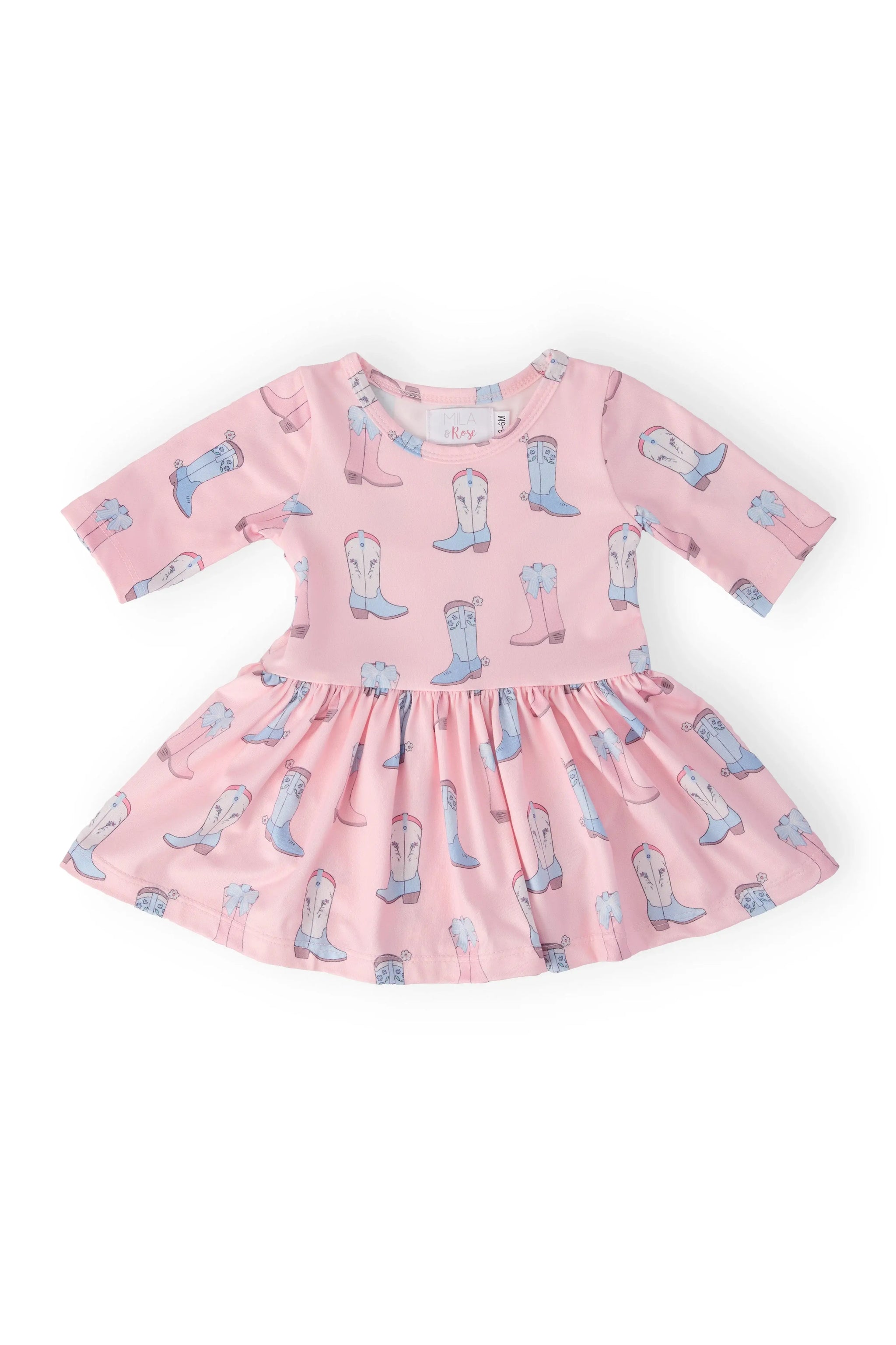 Ribbons & Rodeos 3/4 Sleeve Twirl Bodysuit - Mila & Rose ® - Flyclothing LLC