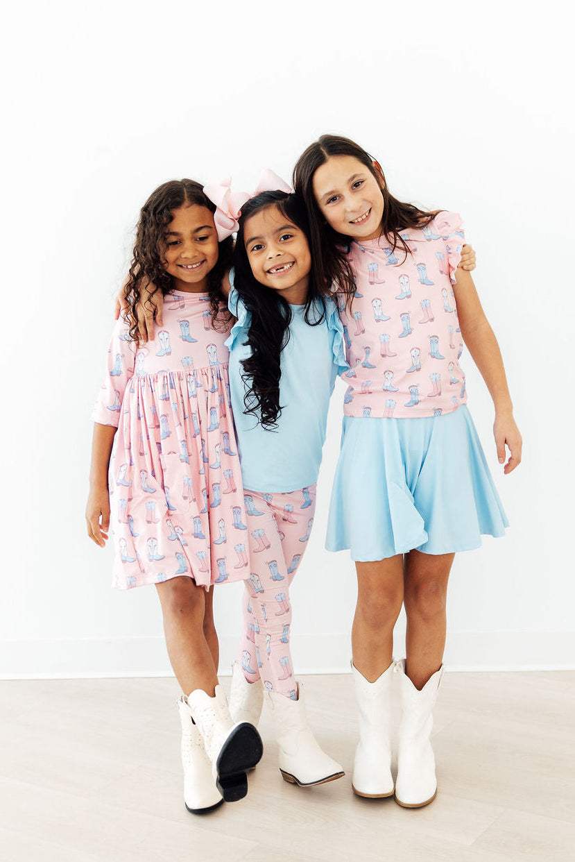 Ribbons & Rodeos 3/4 Sleeve Pocket Twirl Dress - Mila & Rose ® - Flyclothing LLC