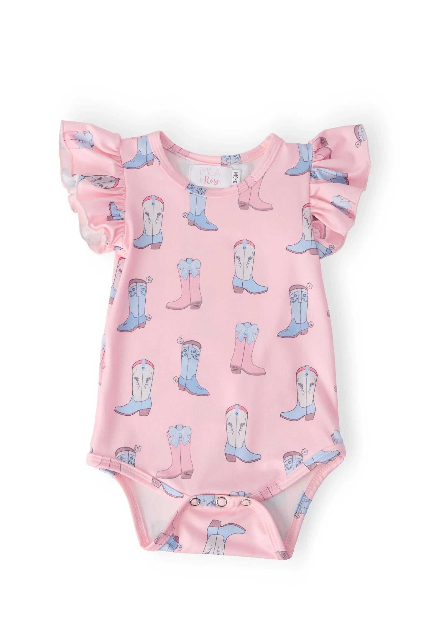 Ribbons & Rodeos S/S Flutter Bodysuit - Mila & Rose ® - Flyclothing LLC