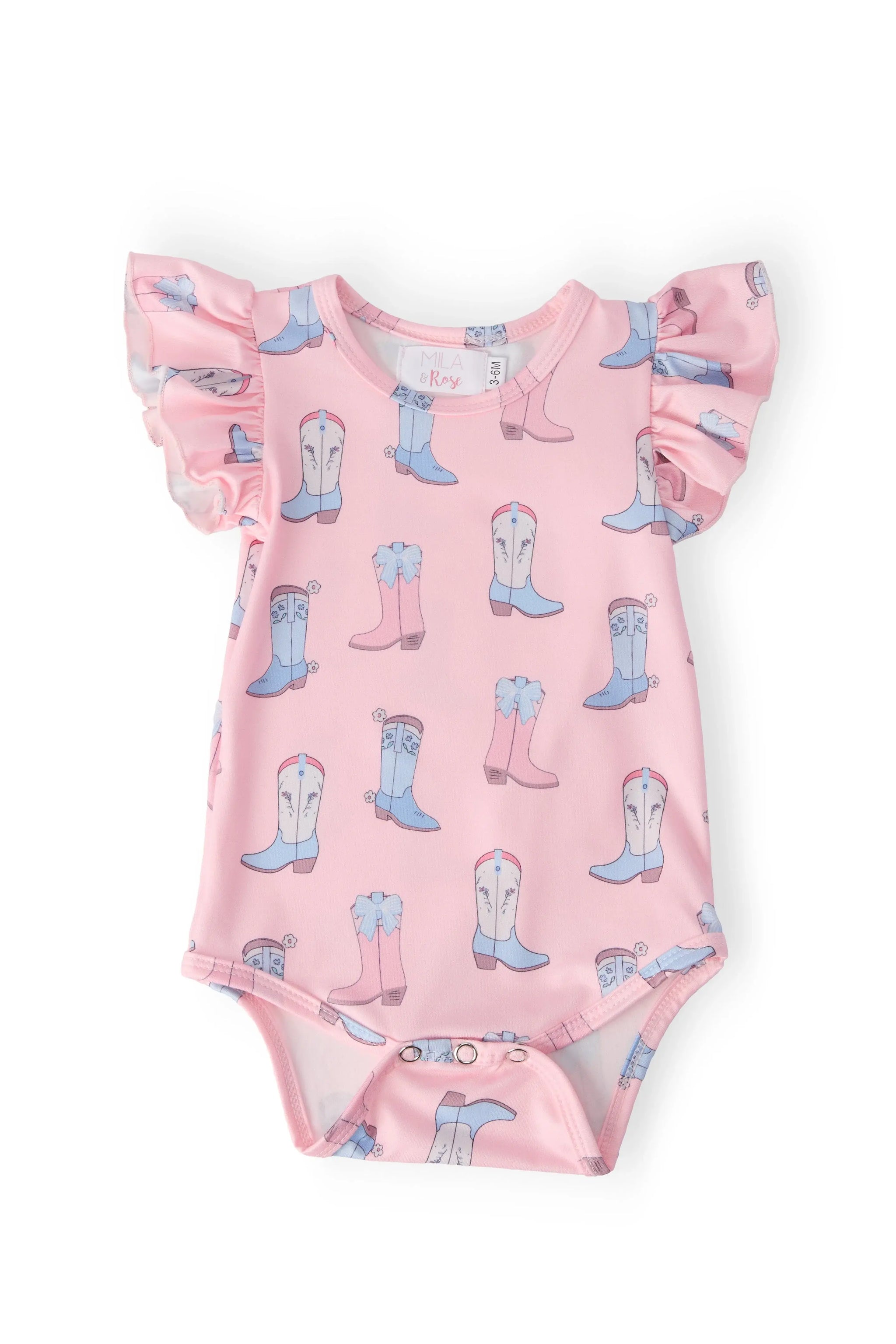 Ribbons & Rodeos S/S Flutter Bodysuit - Mila & Rose ® - Flyclothing LLC