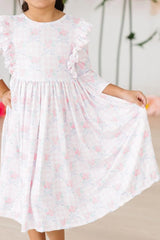 Ribbons & Roses 3/4 Sleeve Ruffle Twirl Dress - Mila & Rose ® - Flyclothing LLC