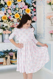 Ribbons & Roses 3/4 Sleeve Ruffle Twirl Dress - Mila & Rose ® - Flyclothing LLC