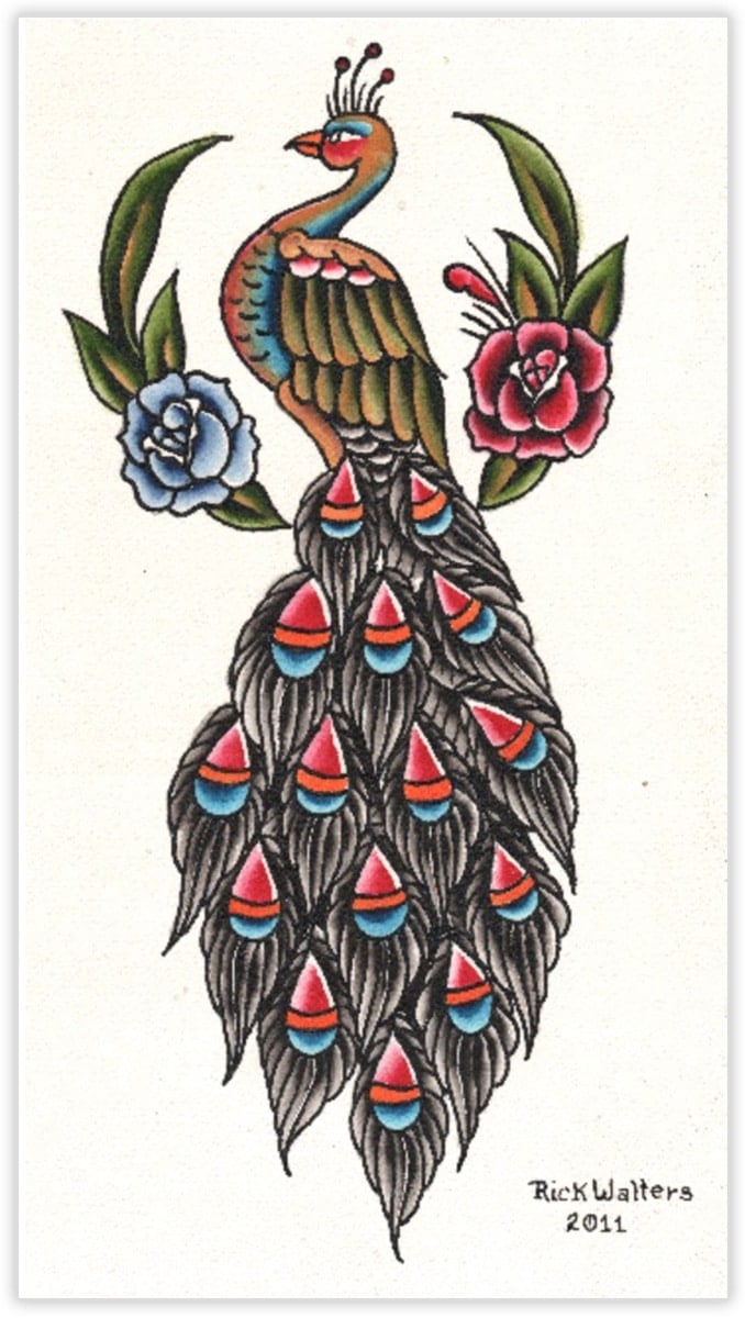 Black Market Art Company Rick& Peacock Print