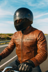 Nevada - Men's Premium Leather Motorcycle Jacket - Unik Just for Bikers - Flyclothing LLC