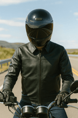 James - Premium Men's Leather Motorcycle Jacket - Unik Just for Bikers - Flyclothing LLC