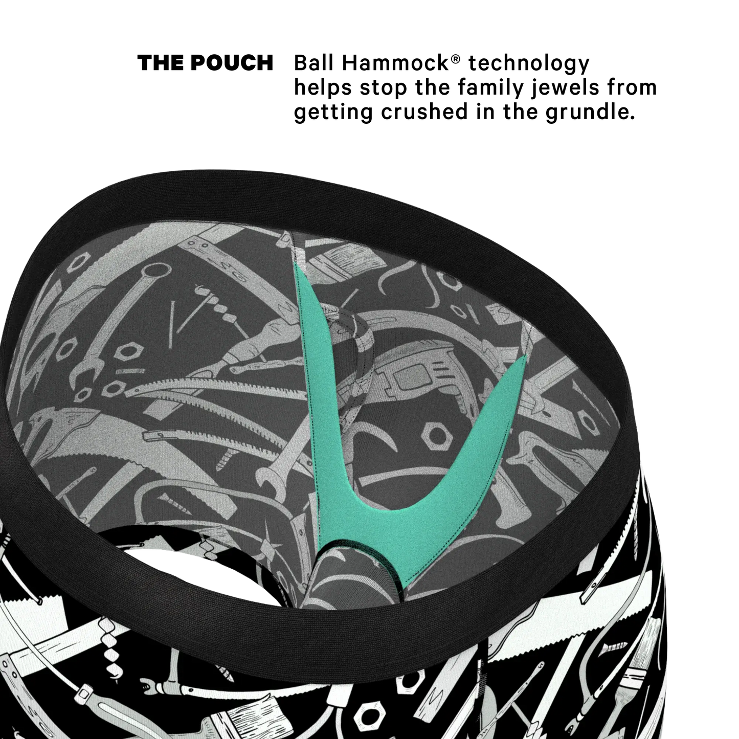 The Righty Tighty | Wrench Ball Hammock® Pouch Underwear With Fly - Shinesty - Flyclothing LLC