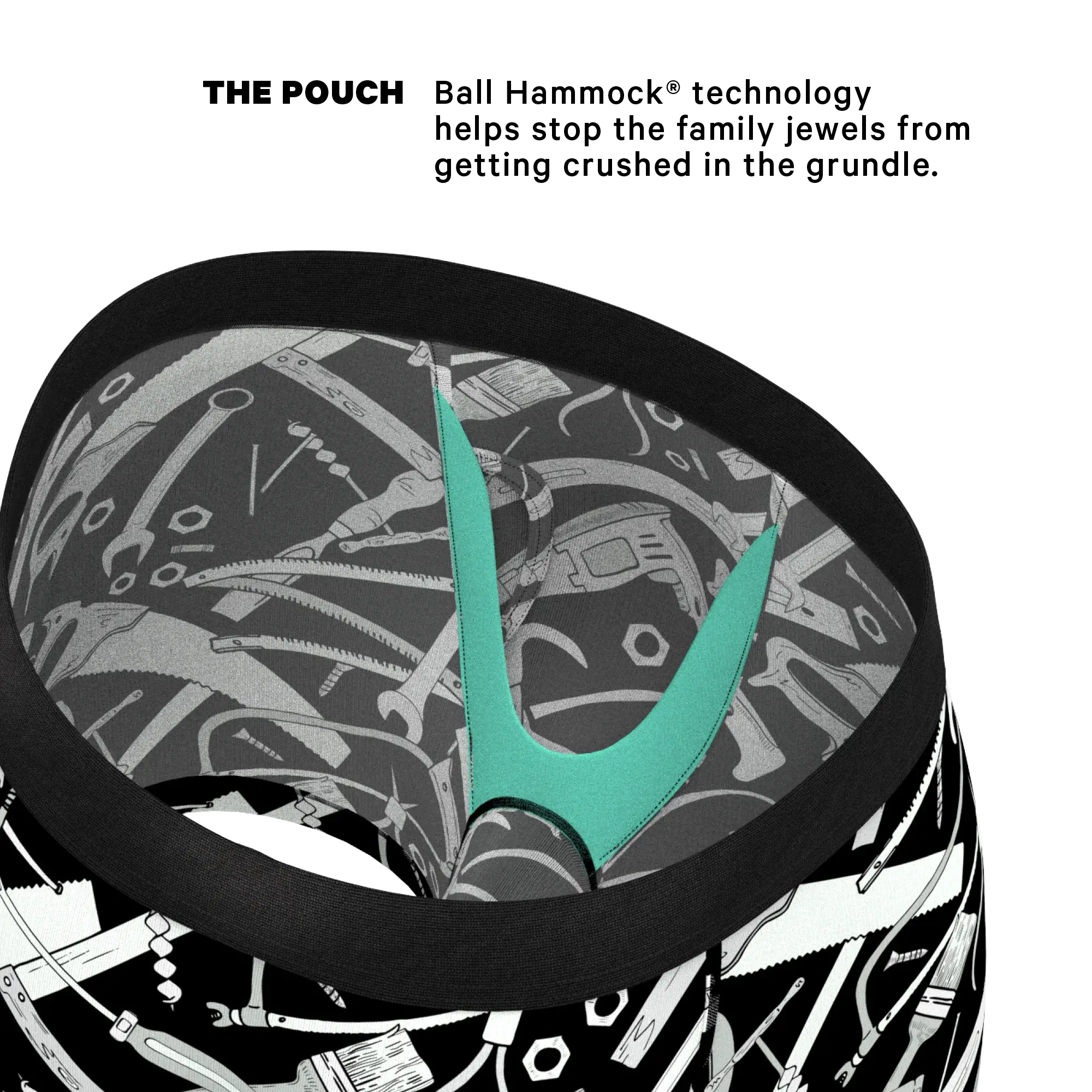 The Righty Tighty | Wrench Ball Hammock® Pouch Underwear With Fly - Shinesty - Flyclothing LLC