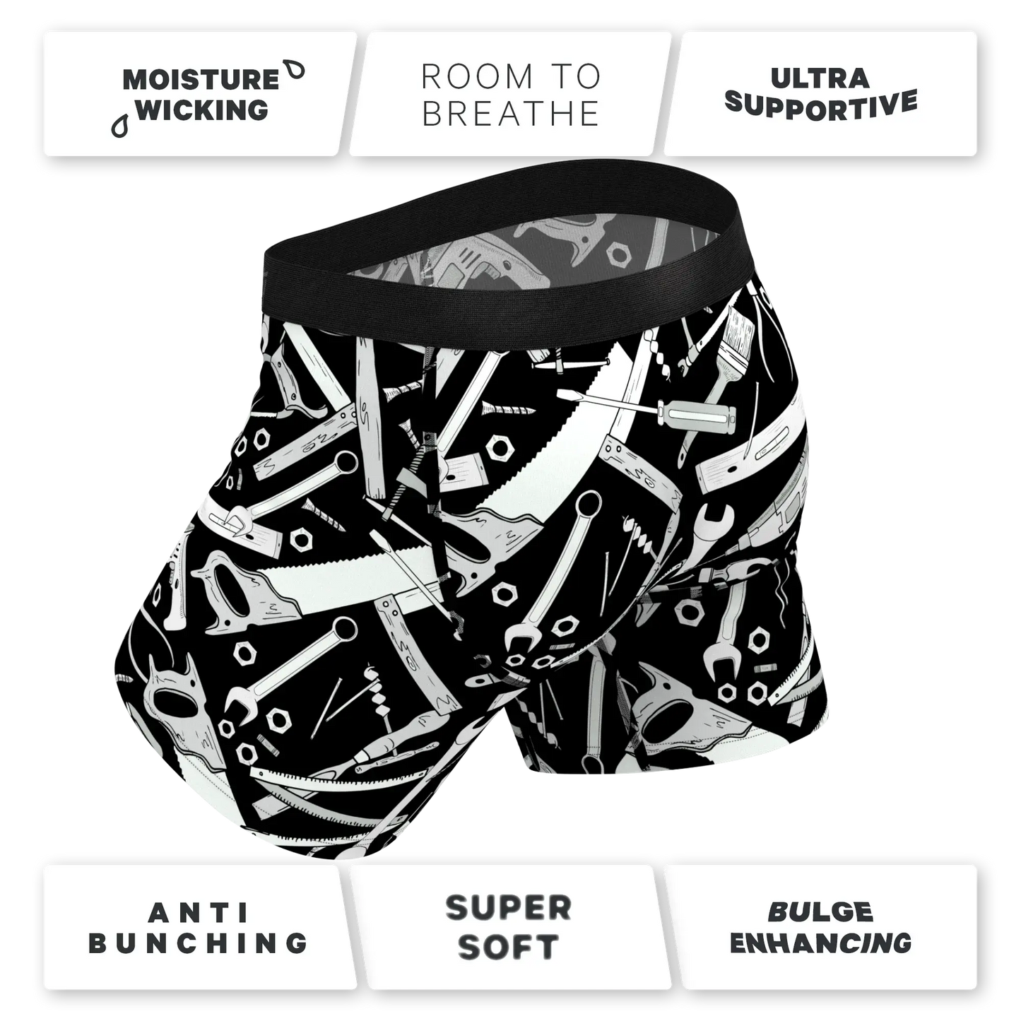 The Righty Tighty | Wrench Ball Hammock® Pouch Underwear With Fly - Shinesty - Flyclothing LLC