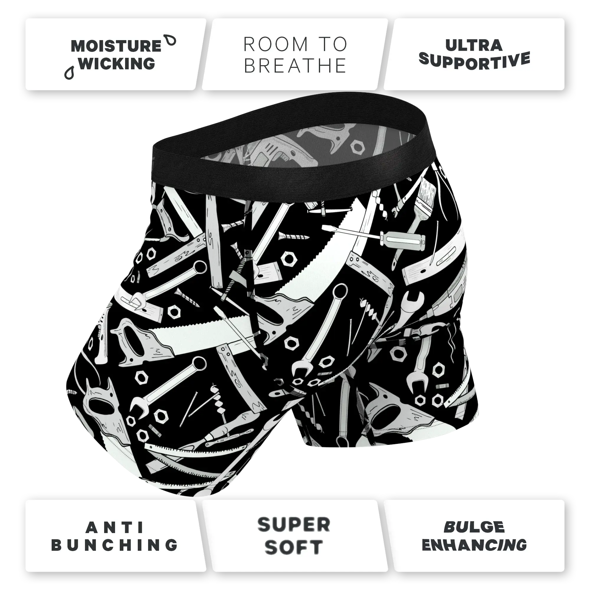 The Righty Tighty | Wrench Ball Hammock® Pouch Underwear With Fly - Shinesty - Flyclothing LLC