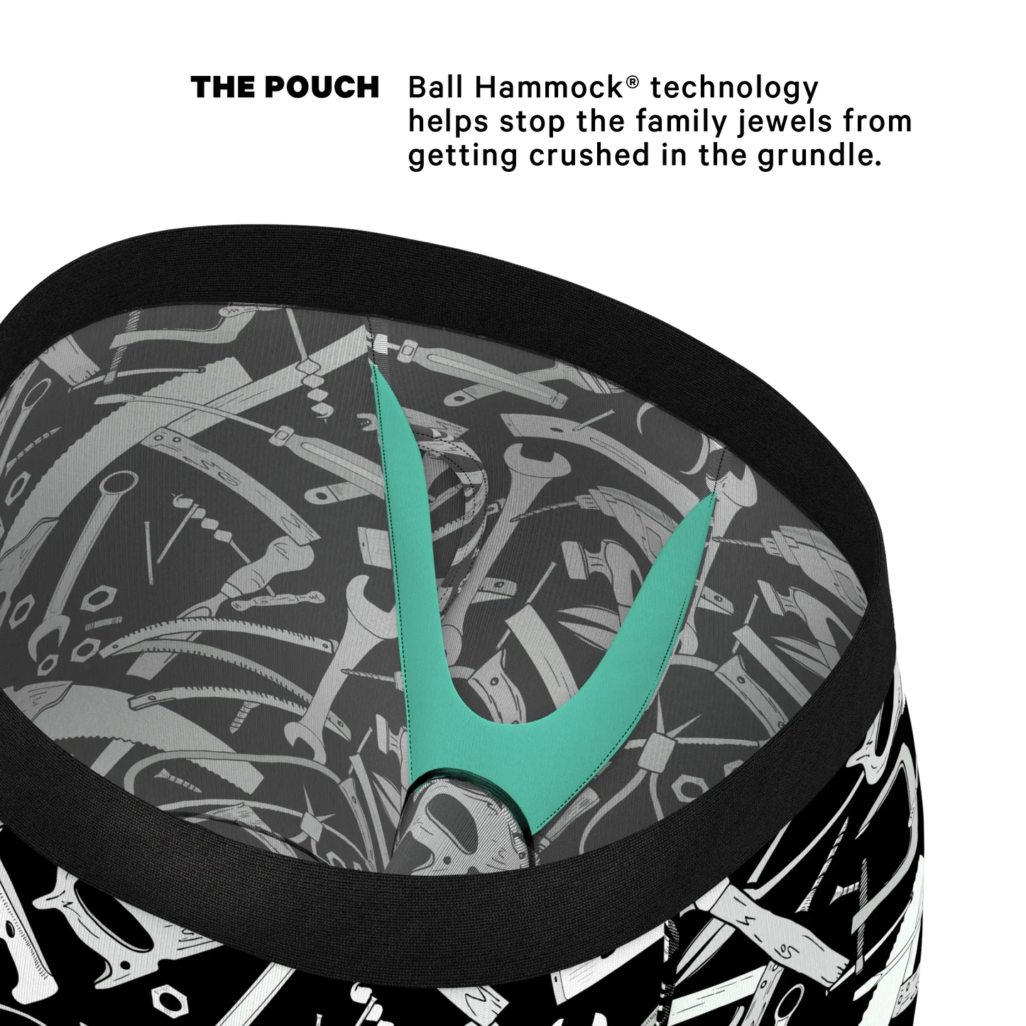 The Righty Tighty | Wrench Long Leg Ball Hammock® Pouch Underwear With Fly - Shinesty - Flyclothing LLC