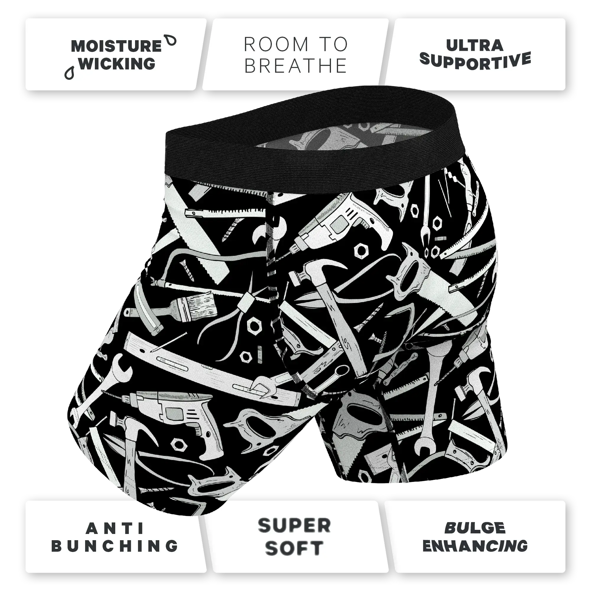 The Righty Tighty | Wrench Long Leg Ball Hammock® Pouch Underwear With Fly - Shinesty - Flyclothing LLC