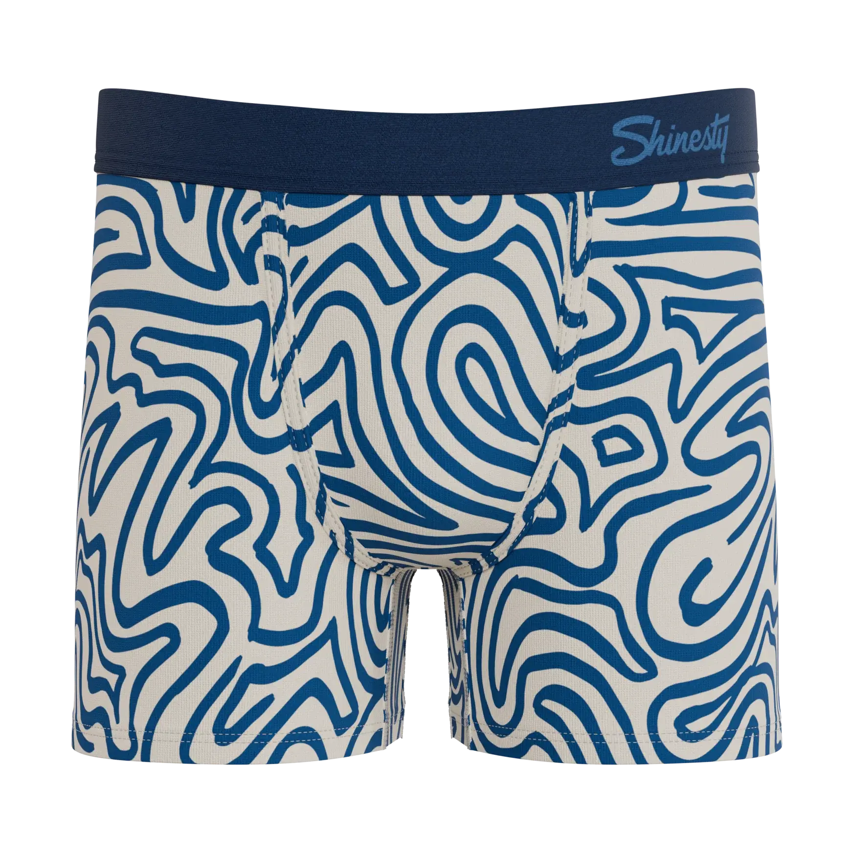 The Rio Grande | Abstract Navy Line Boy's Boxer Briefs - Shinesty - Flyclothing LLC