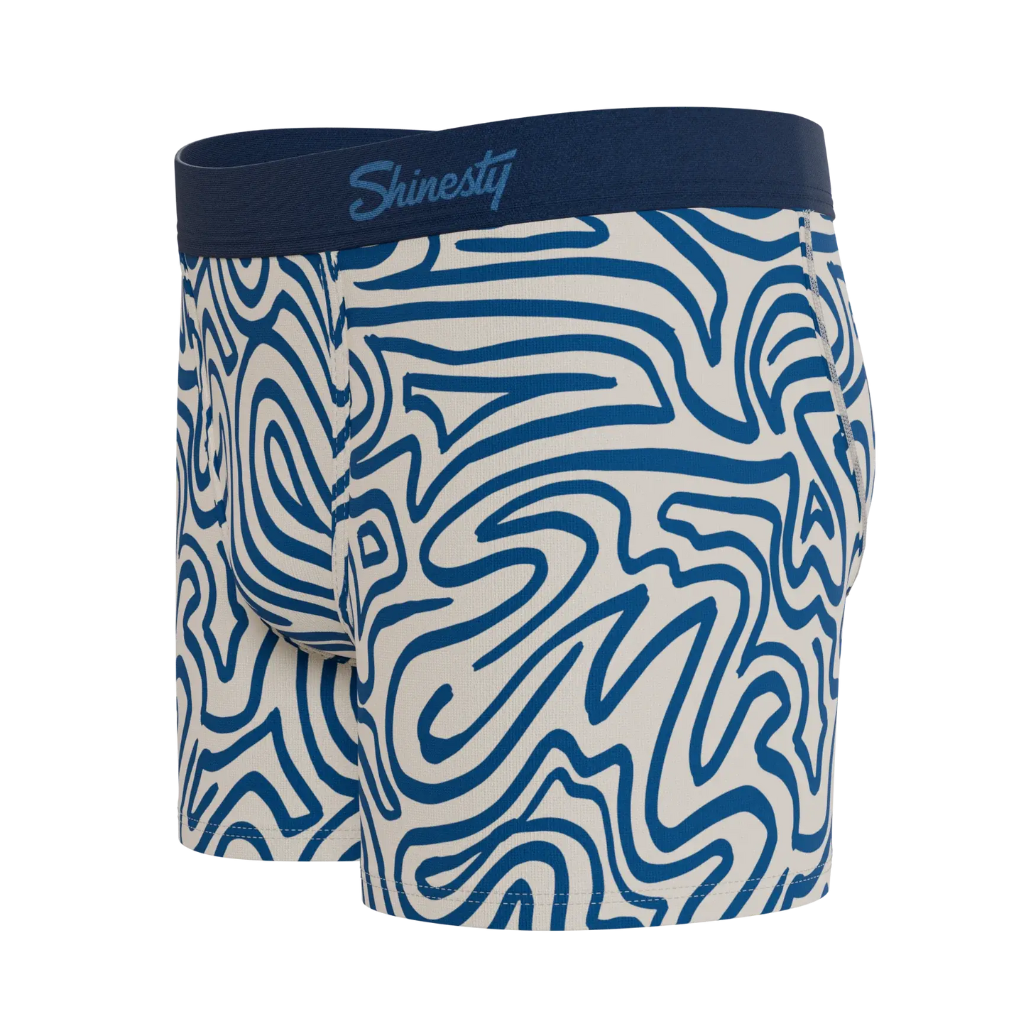 The Rio Grande | Abstract Navy Line Boy's Boxer Briefs - Shinesty - Flyclothing LLC